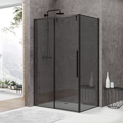 Black&White Душевой уголок Stellar Wind S898 Black-Grey 120x80 – фотография-2