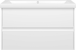 Misty Тумба с раковиной Алиса 90, 2 ящика, подвесная – фотография-1