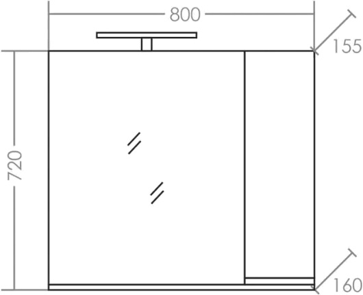 СанТа Мебель для ванной Марс 80 подвесная белая – фотография-14
