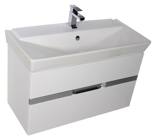 Aquanet Мебель для ванной "Виго 100" белая – картинка-9