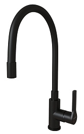 Mixline Смеситель для кухни 35k ML23-097 "Round Black" чёрный – фотография-1