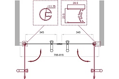 BelBagno Душевая дверь в нишу 80/190 UNO-B-2-80-C-Cr – фотография-3