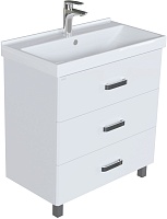 Mixline Тумба под раковину Стив 80 3 ящика белая