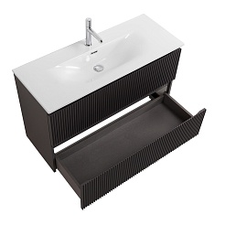 BelBagno Тумба с раковиной Uno mini 100 подвесная Темно-Серый матовый с раковиной BB-8099-3-100 – фотография-10