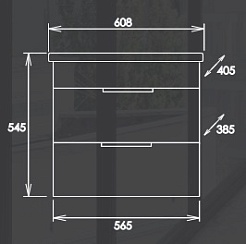 Onika Тумба с раковиной Легран 60 дуб галифакс – фотография-5