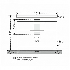 СанТа Мебель для ванной Калипсо 100 NEW – фотография-5