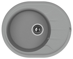 Florentina Мойка гранитная Родос 620 с крылом грей – фотография-1