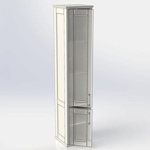 Aquanet Шкаф пенал Бостон М 36 L подвесной белый матовый – фотография-8