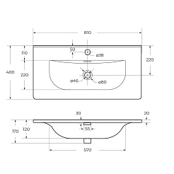 BelBagno Мебельная раковина 81/40 BB-8099-3-80 – фотография-3