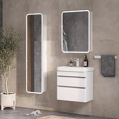 Equil Зеркальный шкаф Soldi 60 R белый софт – фотография-4