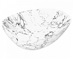 Teymi Раковина накладная в ванную Lori 40 белый мрамор T50495 – фотография-1