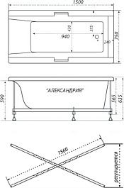 Triton Акриловая ванна Александрия 150 Экстра – фотография-14