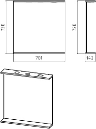 Misty Мебель для ванной Байкал 130 L под стиральную машину белая – фотография-17