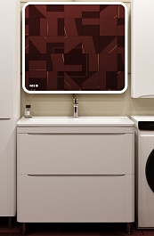 Style Line Мебель для ванной Бергамо Мини 90 Люкс антискрейтч Plus белая – фотография-1