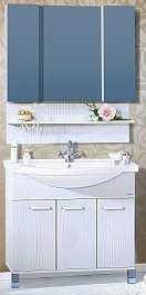 Бриклаер Мебель для ванной Карибы 100 светлая лиственница – фотография-1