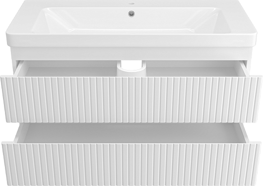 Brevita Тумба под раковину Victory 105 подвесная белая – картинка-3