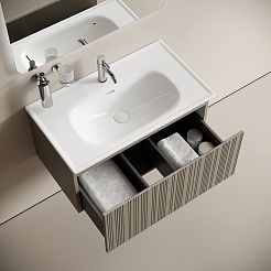 Sancos Тумба с раковиной Code 80 серая платина раковина Sabo 80 CN13002 – фотография-5