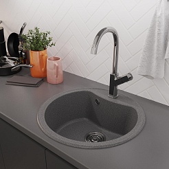 Mixline Мойка кухонная ML-GM09 темно-серая – фотография-3