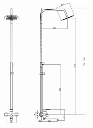 Mixline Душевая стойка 553215 хром – фотография-3