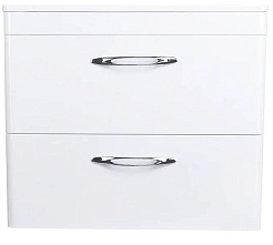 Style Line Тумба с раковиной Каре 80 подвесная Люкс Plus белая – фотография-1