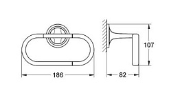 Grohe Держатель туалетной бумаги Ondus 40377000 – фотография-3