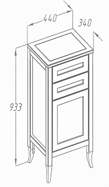 Opadiris Тумба Мираж L слоновая кость – фотография-2