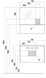 Акватон Зеркальный шкаф для ванной "Валенсия 75" – фотография-5
