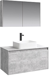 Aqwella Комплект мебели Mobi 100 бетон светлый – фотография-1