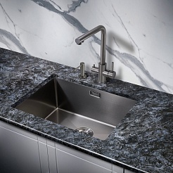 Milacio Мойка кухонная Denia 58 Steel вороненая сталь – фотография-7