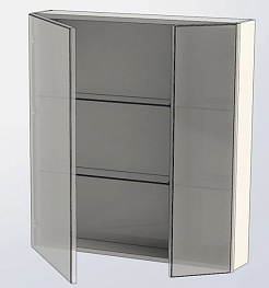 Aquanet Зеркальный шкаф "Орлеан 80" белый – фотография-4