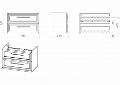 Misty Мебель для ванной Винтаж 80 – фотография-2
