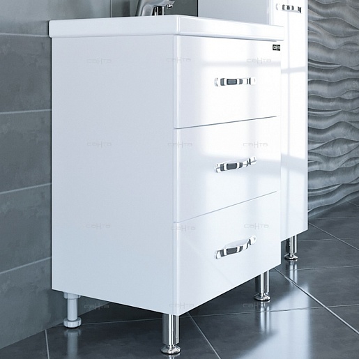 СанТа Тумба с раковиной Виктория 60 NEW напольная – фотография-5