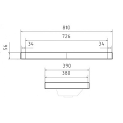 Equil Тумба с раковиной Eltoro 80 2 ящика подвесная черный софт – фотография-10