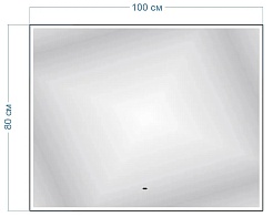 Teymi Зеркало Helmi Black Edition 100/80 LED сенсор на взмах T20306IR – фотография-7