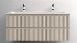 Sancos Тумба с раковиной Snob T 120 beige soft раковина Grace 121 CN7016 для двоих – фотография-1