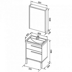 Aquanet Мебель для ванной Фостер 60 – фотография-5