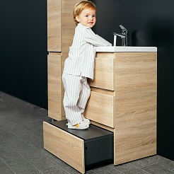 Am.Pm Мебель для ванной Gem S 75 светлый дуб, напольная, с 3 ящиками – фотография-10