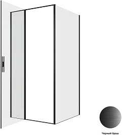 Allen Brau Душевой уголок Priority 100x100 3.31030.BBA/3.31048.BBA черный браш – фотография-4
