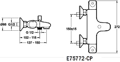 Jacob Delafon Смеситель Robust E75772-CP для ванны – фотография-3