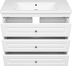 Misty Тумба с раковиной Ларго 100 белая – фотография-4