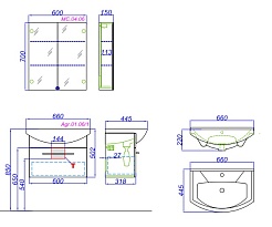 Aqwella Мебель для ванной Аллегро 65, 1 ящик – фотография-2