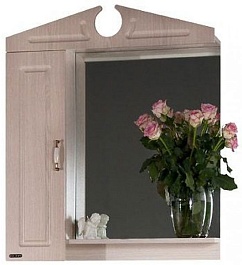 Водолей Зеркальный шкаф Капри 75 L дуб – фотография-1