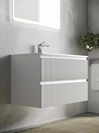 Sancos Тумба с раковиной Snob R 120 bianco раковина Grace 121 CN7017 – фотография-5