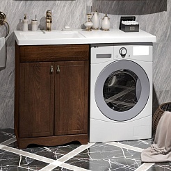 Opadiris Тумба с раковиной Клио 120 L орех антикварный – фотография-1