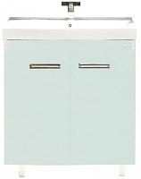 Misty Тумба с раковиной Джулия QVATRO 75 прямая белая