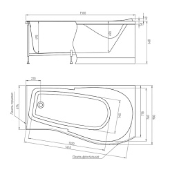 Alex Baitler Акриловая ванна ORTA 150х90 R – фотография-2