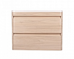 Style Line Тумба с раковиной подвесная Атлантика 80, Люкс, ясень перламутр, PLUS – фотография-4