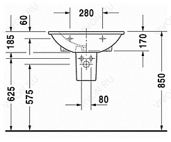 Duravit Полупьедестал для раковины Darling New 0858250000 – фотография-4