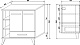 Sanflor Тумба с раковиной Ингрид 80 R – картинка-10