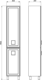 ASB-Mebel Шкаф пенал Санта 35 белый – фотография-4